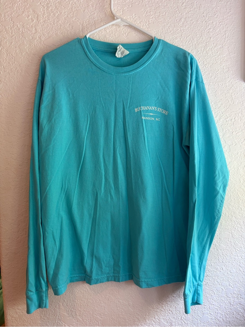 Comfort Colors Long Sleeve Tee in Turquoise Blue